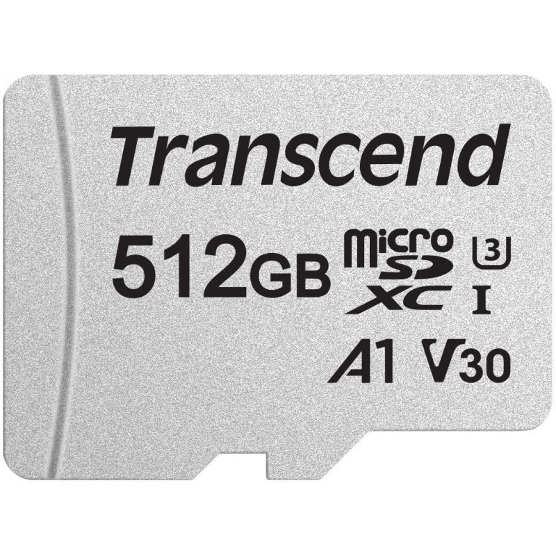 Карта пам'яті Transcend 300S microSDXC 512GB UHS-I U3 (TS512GUSD300S-A) + SD адаптер (6570658)