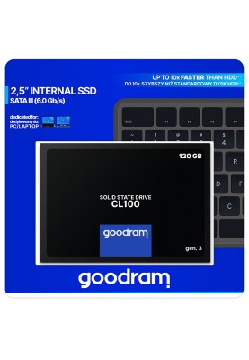 SSD накопичувач Goodram CL100 120GB GEN.3 SATAIII TLC (SSDPR-CL100-120-G3) (6590627)