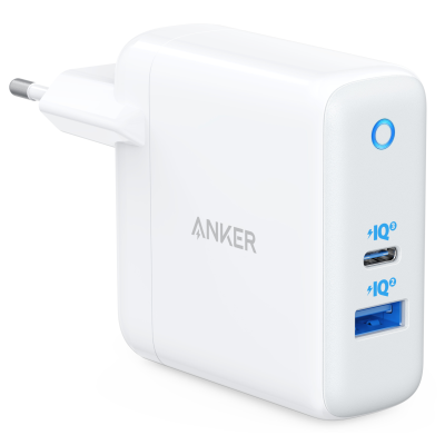 Мережевий зарядний пристрій Anker PowerPort+ Atom III 45W USB-C+15W USB-A White (6595855)