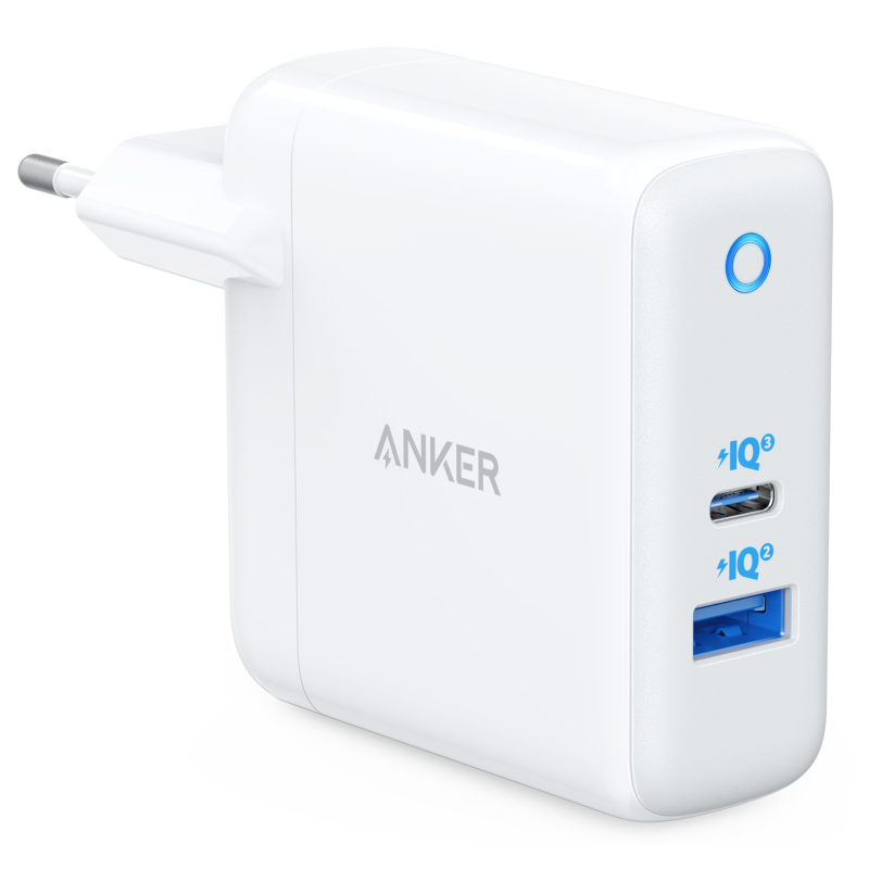 Мережевий зарядний пристрій Anker PowerPort+ Atom III 45W USB-C+15W USB-A White (6595855)