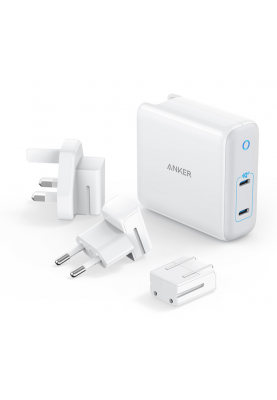 Мережевий зарядний пристрій Anker PowerPort Atom III Duo - 60W 2xUSB-С White (6595759)