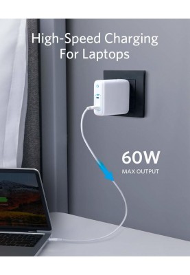 Мережевий зарядний пристрій Anker PowerPort Atom III Duo - 60W 2xUSB-С White (6595759)