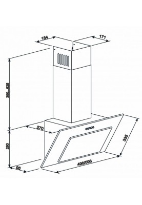 Витяжка Eleyus Vertical 700 60 WH (6548169)