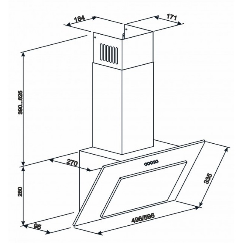 Витяжка Eleyus Vertical 700 60 WH (6548169)