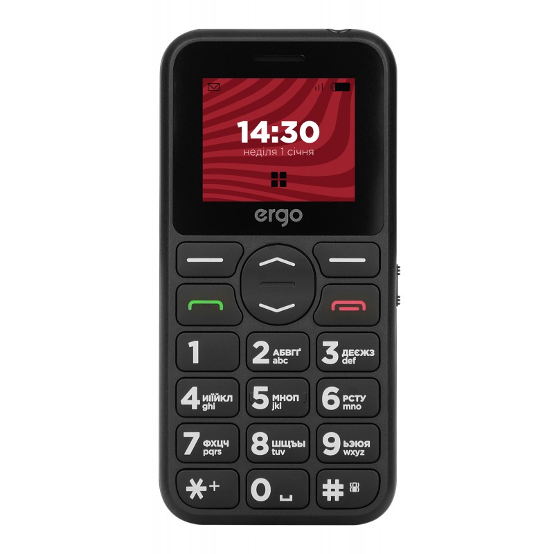 Мобільний телефон ERGO R181 Dual Sim Black (6653747)