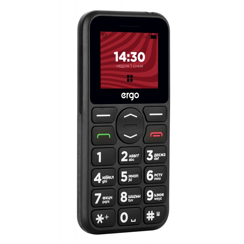 Мобільний телефон ERGO R181 Dual Sim Black (6653747)