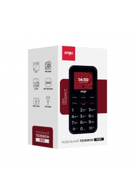 Мобільний телефон ERGO R181 Dual Sim Black (6653747)