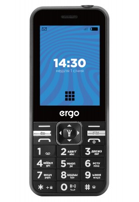 Мобільний телефон ERGO E281 Dual Sim Black (6653749)