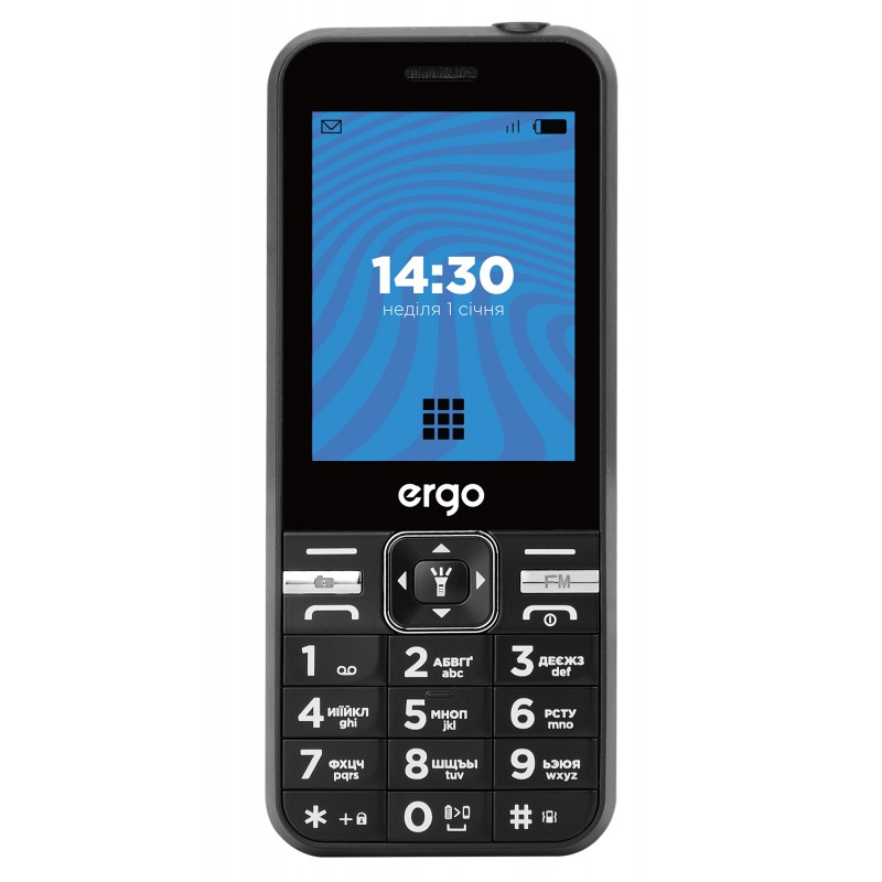 Мобільний телефон ERGO E281 Dual Sim Black (6653749)