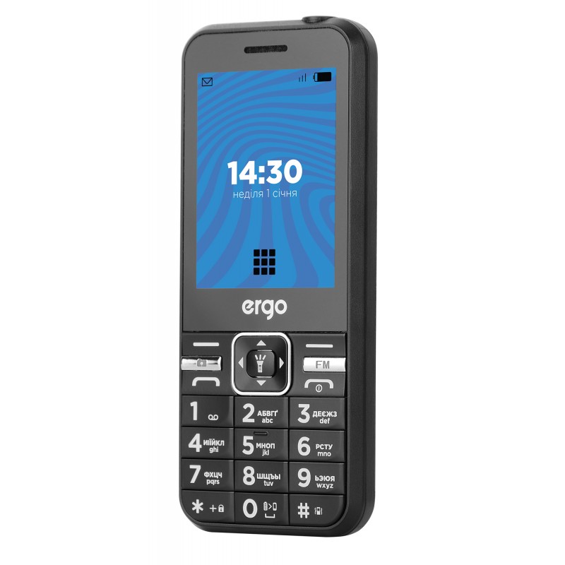 Мобільний телефон ERGO E281 Dual Sim Black (6653749)