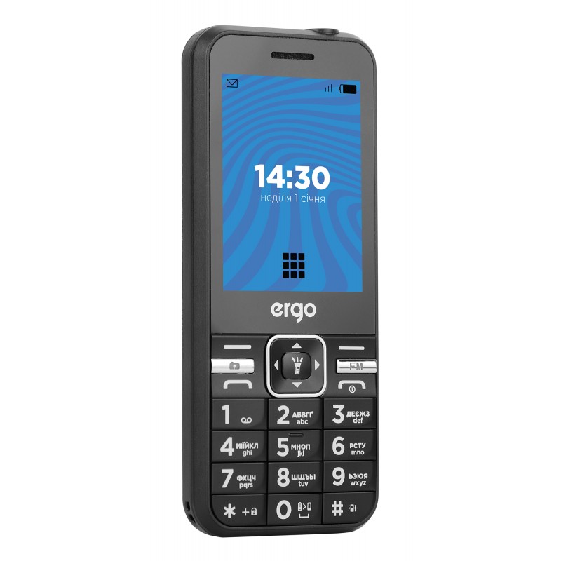 Мобільний телефон ERGO E281 Dual Sim Black (6653749)