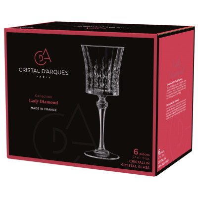 Набір келихів Cristal d'Arques Paris Lady Diamond, 6х270 мл (6672177)