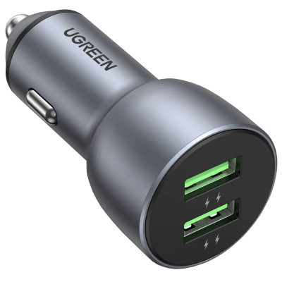 Автомобільний зарядний пристрій Ugreen CD213 36W 2xUSB QC 3.0 3A Car Charger (Dark Blue) (6689298)