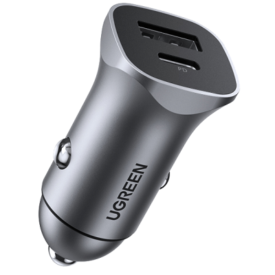 Автомобільний зарядний пристрій Ugreen CD130 20W USB + Type-C PD Car Charger (Gray) (6689302)
