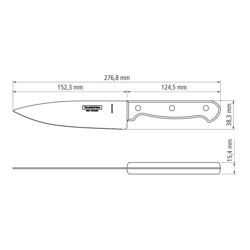 Ніж кухонний Tramontina Polywood, 152 мм (6710928)