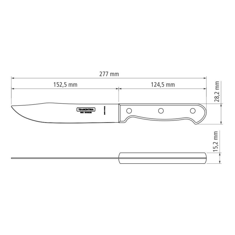 Ніж для м'яса Tramontina Polywood, 152 мм (6710929)