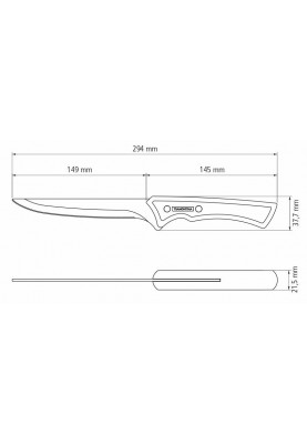 Ніж обробний Tramontina Churrasco Black, 152 мм (6710919)