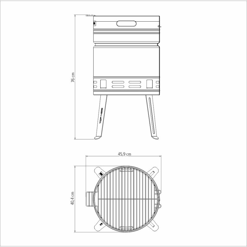 Вугільний гриль Tramontina Barbecue TCP 400 (6743990)