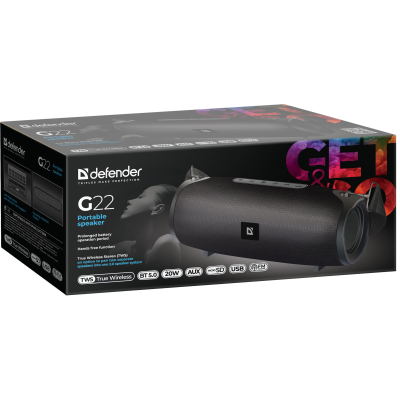 Портативна колонка Defender G22 20Вт, Black (65122) (6748248)