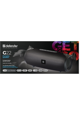 Портативна колонка Defender G22 20Вт, Black (65122) (6748248)