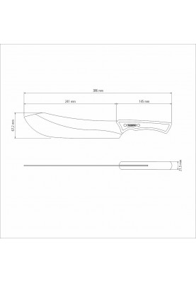 Ніж для м'яса Tramontina Churrasco Black, 253 мм (6740823)