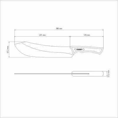 Ніж для м'яса Tramontina Churrasco Black, 253 мм (6740823) Ніж для м'яса Tramontina Churrasco Black, 253 мм (6740823)