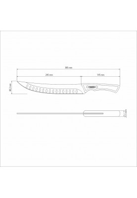 Ніж для м'яса Tramontina Churrasco Black, 253 мм (6740824)