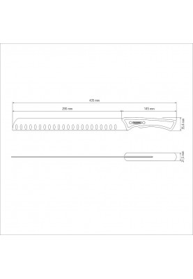Ніж слайсер Tramontina Churrasco Black, 305 мм (6740825)