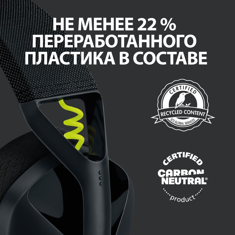 Гарнітура Logitech G435 LIGHTSPEED Wireless Gaming - Black  (6736845)