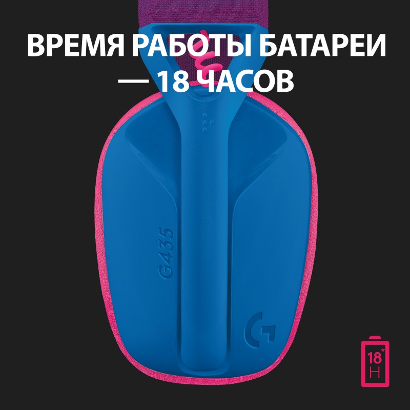 Гарнітура Logitech G435 Lightspeed Wireless Gaming - Blue (981-001062) (6736846)