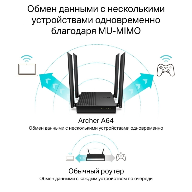 Бездротовий маршрутизатор TP-Link Archer A64 (6786908)