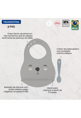 Дитячий набір Tramontina Baby Le Petit gray, 2 предмети (6710904)