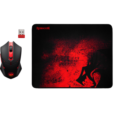 IT набор Redragon M601WL-BA миша бездротова + коврик (78227) (6739115)