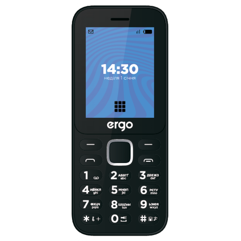 Мобільний телефон ERGO E241 Dual Sim Black (6716239)