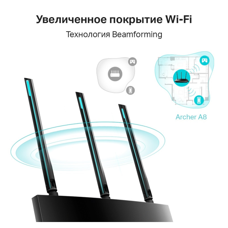 Бездротовий маршрутизатор TP-Link Archer A8 (6639161)