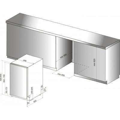 Посудомоечная машина Hotpoint Ariston HSIO 3O35 WFE (6807602) Посудомоечная машина Hotpoint Ariston HSIO 3O35 WFE (6807602)