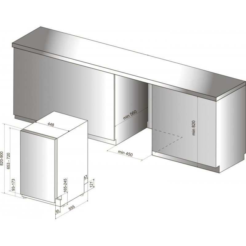 Посудомоечная машина Hotpoint Ariston HSIO 3O35 WFE (6807602)