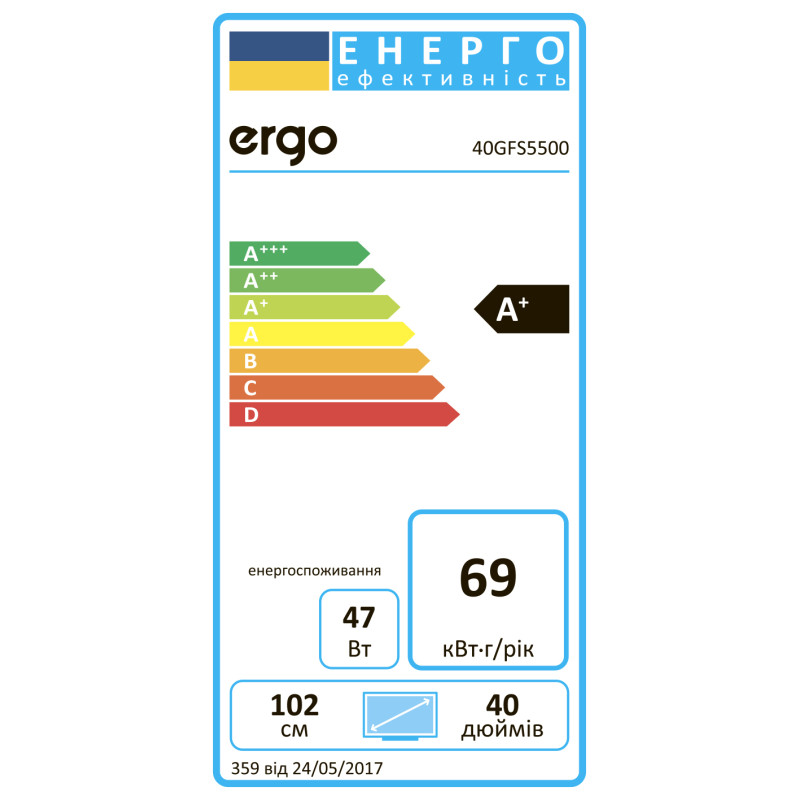 LED-телевізор ERGO 40GFS5500 (6815374)