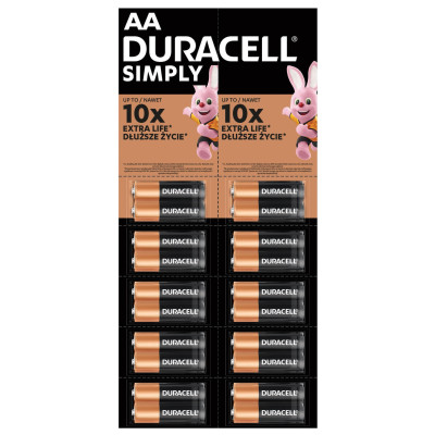 Батарейка DURACELL LR06 MN1500 уп. 1х2 шт. відривна (плакат 2х10) (6768607)