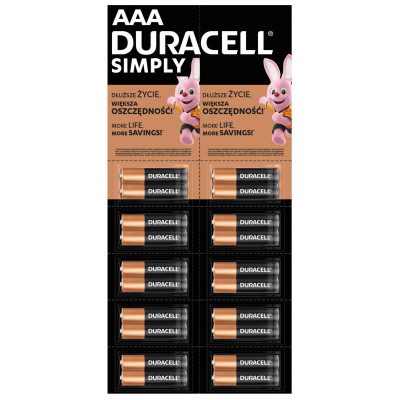 Батарейка Duracell LR03 MN2400 уп.1х2 шт. відривна (плакат 2х10) (6768608)