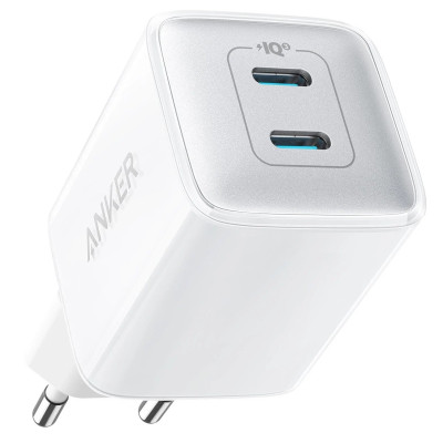 Мережевий зарядний пристрій Anker PowerPort 521 Nano Pro - 40W 2xUSB-C PIQ3.0 (White) (6710632)