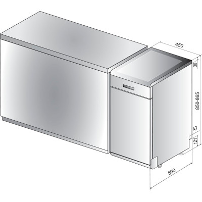 Посудомийна машина Whirlpool WSFO3O23PF (6715349)
