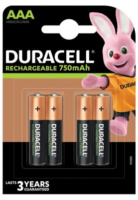 Акумулятор Duracell HR03 (AAA) 750mAh уп. 4 шт (6832571)