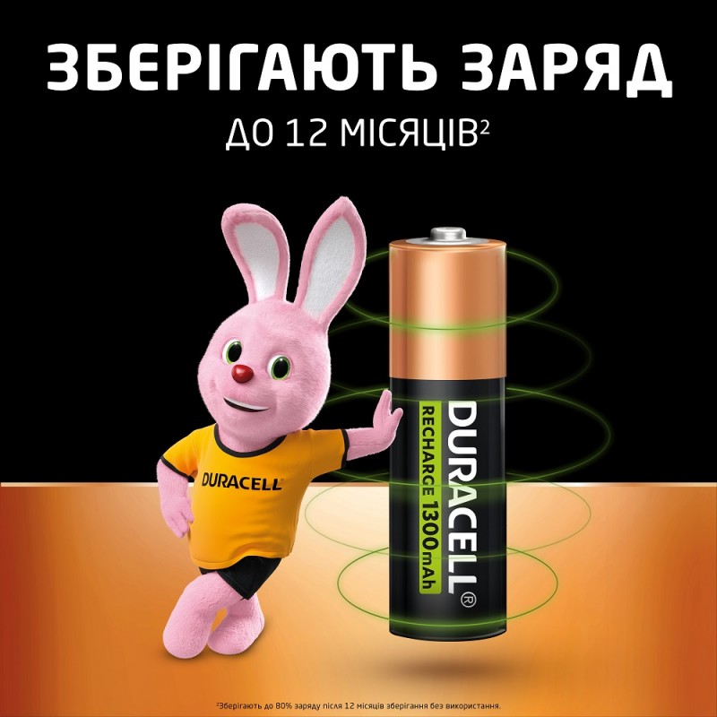 Акумулятор Duracell HR6 (AA) 1300mAh уп. 4 шт (6832572)