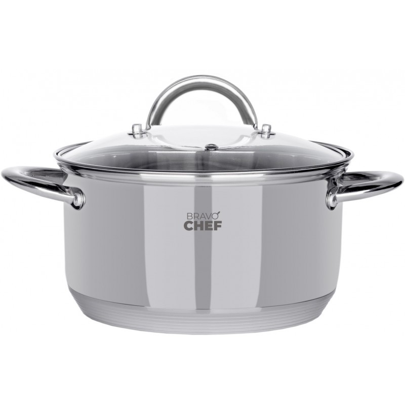 Каструля Bravo Chef 20 см (3.6 л) з кришкою (6720869)