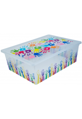 Контейнер Qutu Light Box Color Hands, 25л (6835542)