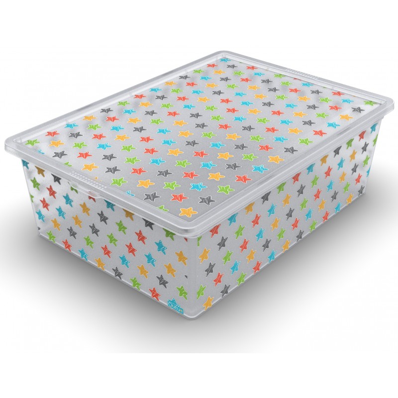 Контейнер Qutu Light Box Colored Stars, 25л (6835545)