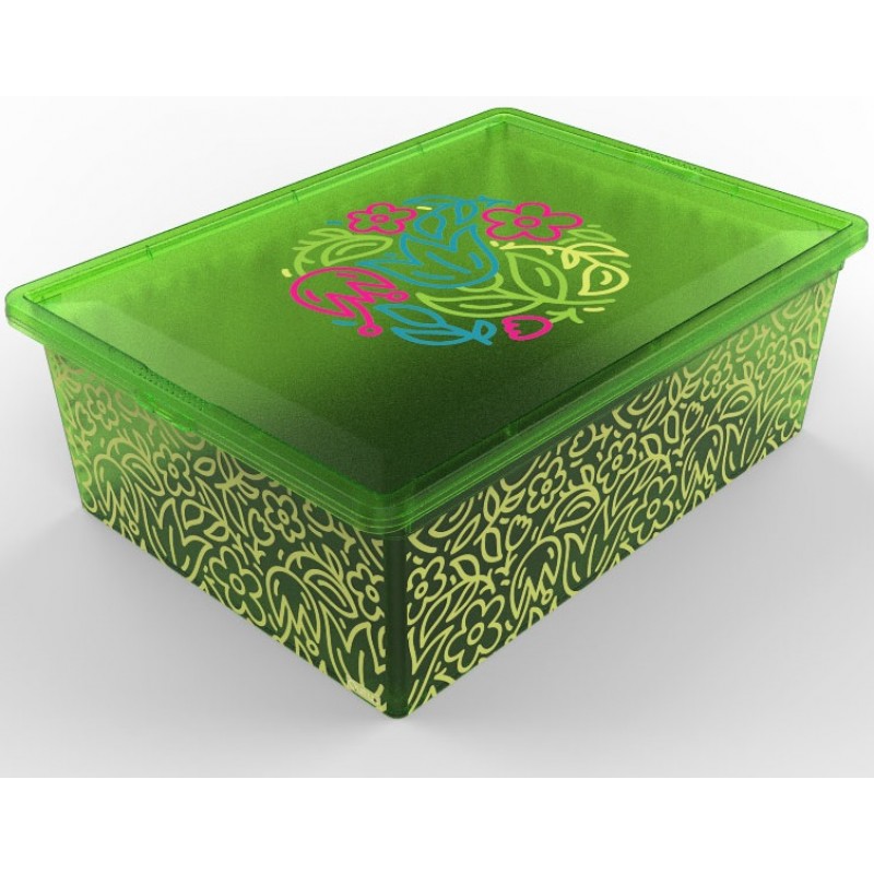 Контейнер Qutu Light Box Flouresent Green, 25л (6835551)