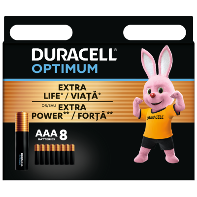 Лужні батарейки Duracell Optimum AAA, 8 шт. (6835423)