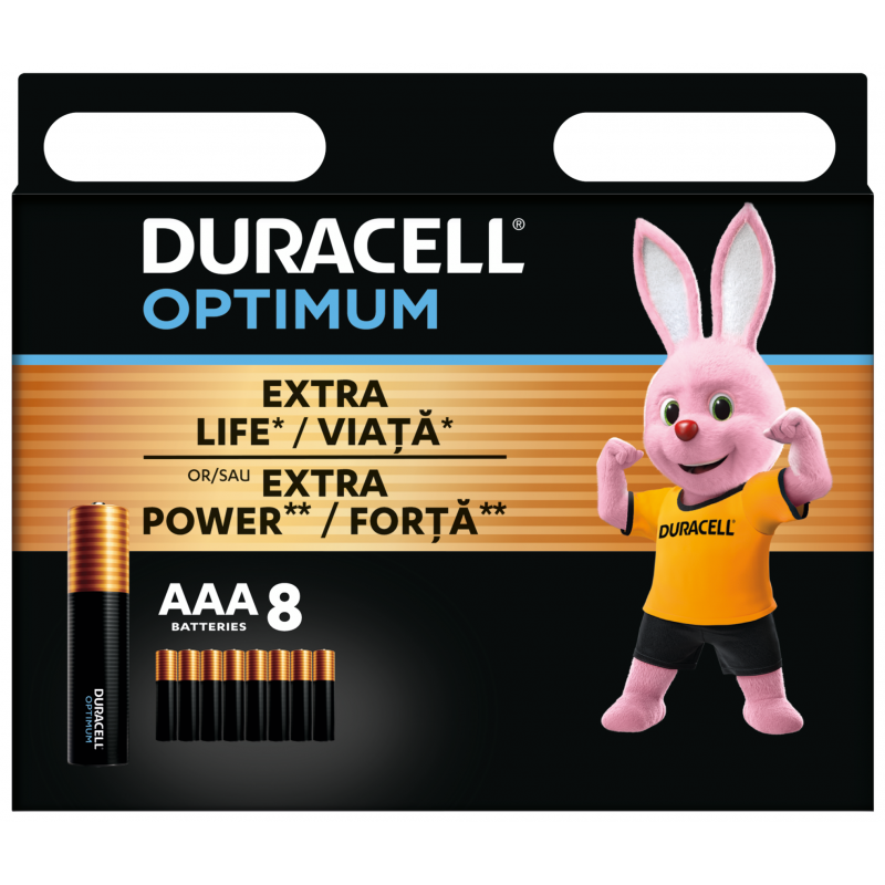 Батарейка Duracell LR03 KPD 08*10 Optimum уп. 1x8 шт. (6835423)